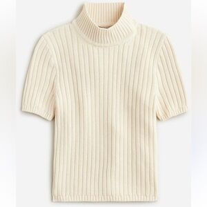 J crew cream cashmere/cotton sweater